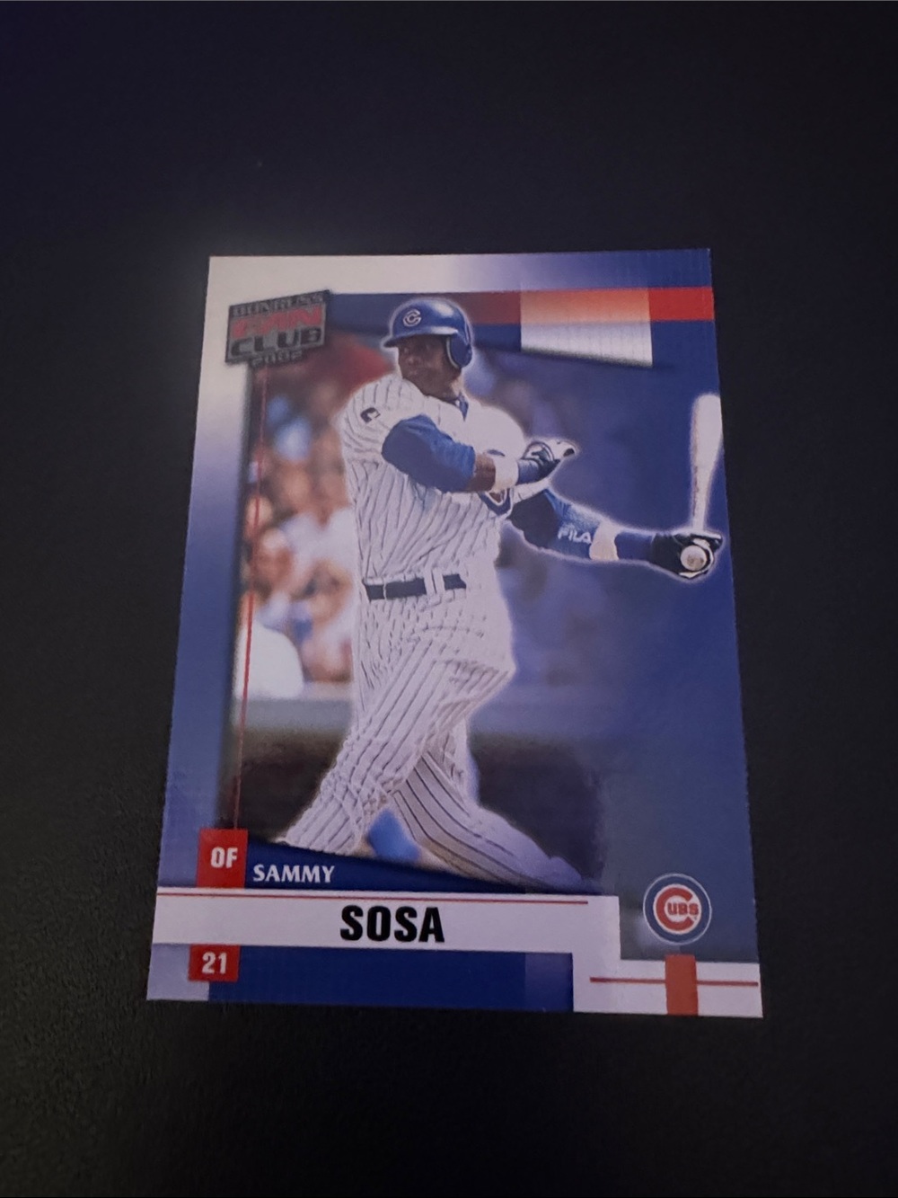 Russ Sammy Sosa Blue White Baseball Card
